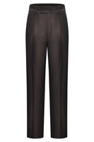 Laden Sie das Bild in den Galerie-Viewer, 3-teilige Herrenanzüge mit gekerbtem Revers und einem Knopf Kaffee