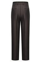 Laden Sie das Bild in den Galerie-Viewer, 3-teilige Herrenanzüge mit gekerbtem Revers und einem Knopf Kaffee