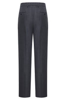 Laden Sie das Bild in den Galerie-Viewer, Dunkelgraue 2-teilige Zweireihige Gestreifte Herrenanzüge mit Spitzrevers