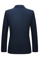 Laden Sie das Bild in den Galerie-Viewer, 3-teilige Einreihige Slim Fit Peak Revers Herren Marineblaue Anzüge