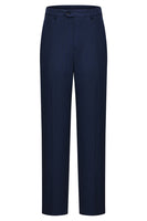 Laden Sie das Bild in den Galerie-Viewer, 3-teilige Einreihige Slim Fit Peak Revers Herren Marineblaue Anzüge