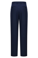 Laden Sie das Bild in den Galerie-Viewer, 3-teilige Einreihige Slim Fit Peak Revers Herren Marineblaue Anzüge