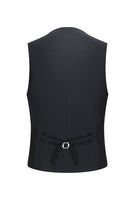 Laden Sie das Bild in den Galerie-Viewer, Schwarze Ein-Knopf Schal Revers 3-teilige Herrenanzüge