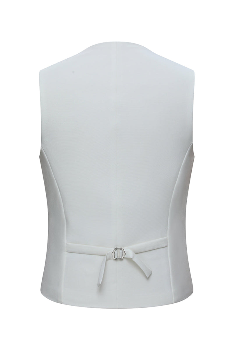 Laden Sie das Bild in den Galerie-Viewer, Schwarzer Zweireihiger 3-teiliger Herren-Smoking mit Spitzrevers