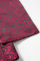 Laden Sie das Bild in den Galerie-Viewer, Dunkelroter Jacquard Schal Revers Herren Ballblazer