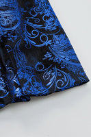 Laden Sie das Bild in den Galerie-Viewer, Grünes Schalrevers Revers Jacquard Herren Ballblazer mit einem Knopf