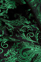 Laden Sie das Bild in den Galerie-Viewer, Grünes Schalrevers Revers Jacquard Herren Ballblazer mit einem Knopf