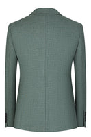 Laden Sie das Bild in den Galerie-Viewer, Graugrün 2-teilige Zweireihige Herrenanzüge mit Spitzrevers