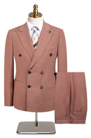 Laden Sie das Bild in den Galerie-Viewer, Graugrün 2-teilige Zweireihige Herrenanzüge mit Spitzrevers