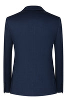Laden Sie das Bild in den Galerie-Viewer, 3-teilige Marineblaue Herrenanzüge mit gekerbtem Revers und einem Knopf