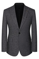 Laden Sie das Bild in den Galerie-Viewer, Dunkelgrau 3-teilige Peak Revers Slim Fit Herren Hochzeitsanzüge