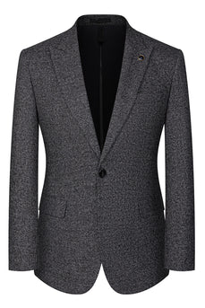 Dunkelgrau 3-teilige Peak Revers Slim Fit Herren Hochzeitsanzüge