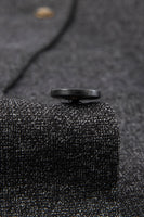 Laden Sie das Bild in den Galerie-Viewer, Dunkelgrau 3-teilige Peak Revers Slim Fit Herren Hochzeitsanzüge