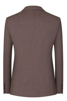 Laden Sie das Bild in den Galerie-Viewer, Taupe 3-teilige Slim-Fit Anzüge mit gekerbtem Revers und einem Knopf für Herren