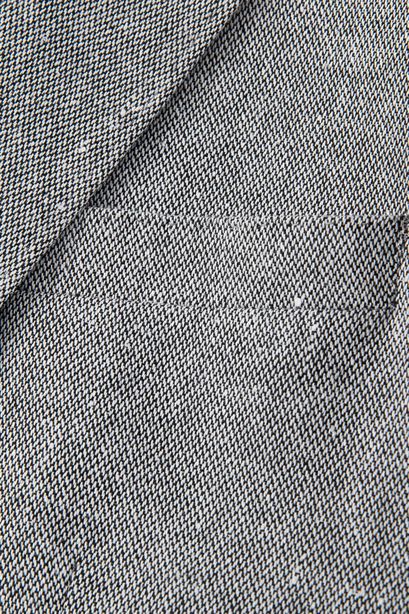 Laden Sie das Bild in den Galerie-Viewer, 3-teilige Slim Fit Herrenanzüge mit gekerbtem Revers Graue Anzüge