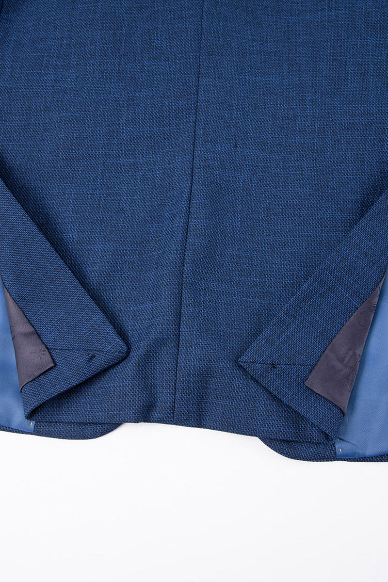 Laden Sie das Bild in den Galerie-Viewer, Pfauenblau Peak Revers 3-teilige Herrenanzüge mit einem Knopf