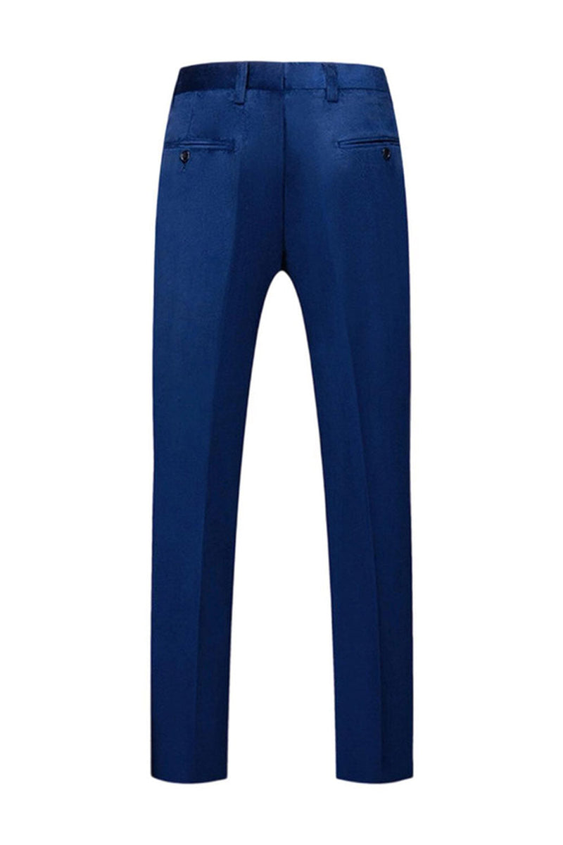 Laden Sie das Bild in den Galerie-Viewer, Blaues Peak Revers 2-teilige Slim-Fit Anzüge für den Abschlussball