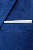 Laden Sie das Bild in den Galerie-Viewer, Blaues Peak Revers 2-teilige Slim-Fit Anzüge für den Abschlussball