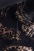 Laden Sie das Bild in den Galerie-Viewer, Herren Schwarz-goldener Bedruckter Ballblazer mit gekerbtem Revers