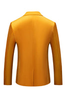 Laden Sie das Bild in den Galerie-Viewer, Gelber Ballblazer mit Spitzrevers und einem Knopf