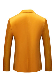 Gelber Ballblazer mit Spitzrevers und einem Knopf