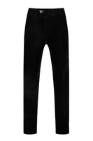 Laden Sie das Bild in den Galerie-Viewer, Schwarz Silber Schal Revers Bedruckte Herrenanzüge