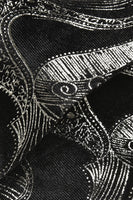 Laden Sie das Bild in den Galerie-Viewer, Schwarz Silber Schal Revers Bedruckte Herrenanzüge