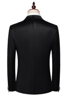 Laden Sie das Bild in den Galerie-Viewer, Schwarze 2-teilige Herrenanzüge mit Peak Revers
