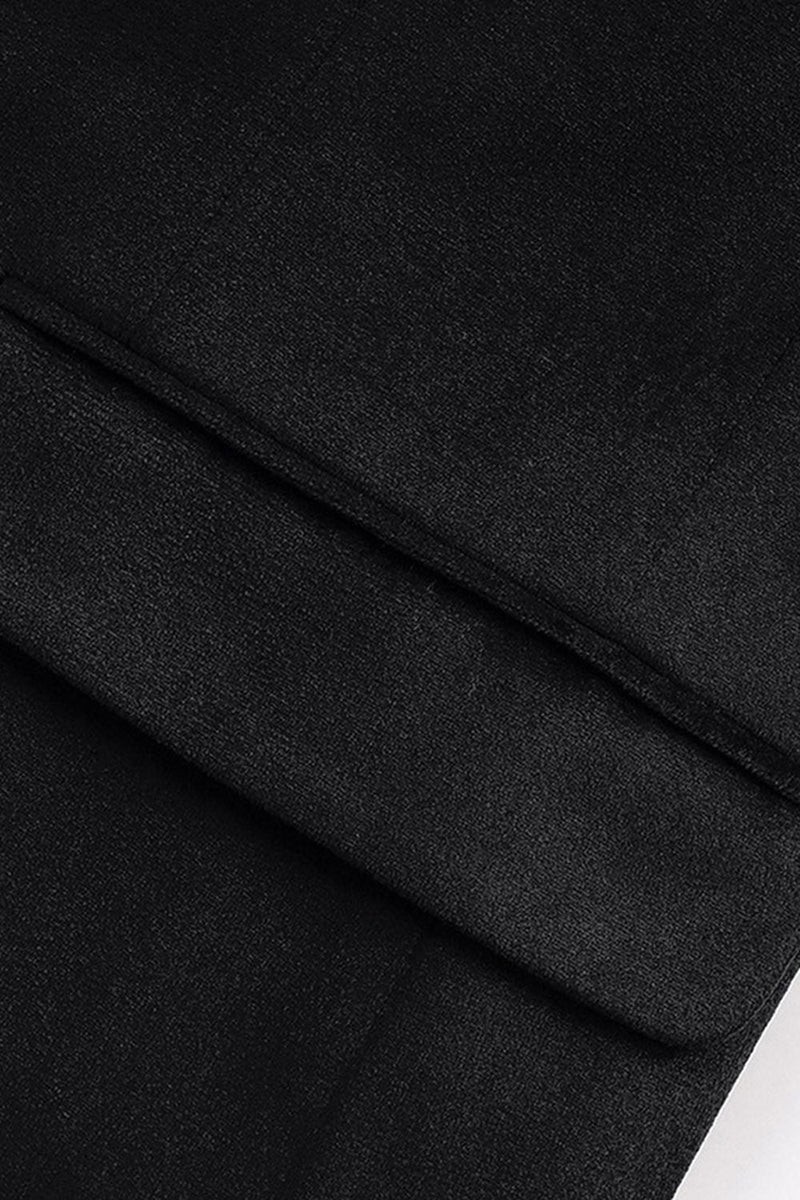 Laden Sie das Bild in den Galerie-Viewer, Schwarze 2-teilige Herrenanzüge mit Peak Revers