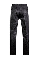 Laden Sie das Bild in den Galerie-Viewer, Schwarze Textur Peak Revers 2-teilige Ballanzüge