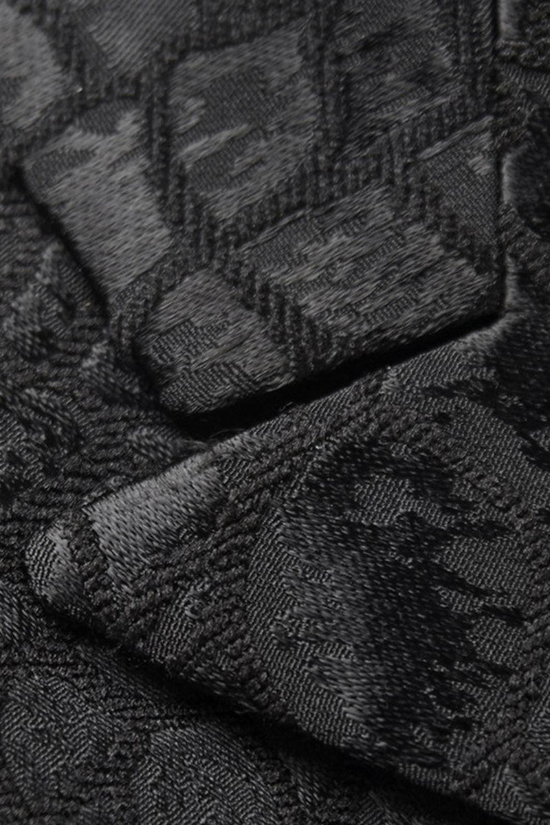 Laden Sie das Bild in den Galerie-Viewer, Schwarze Textur Peak Revers 2-teilige Ballanzüge