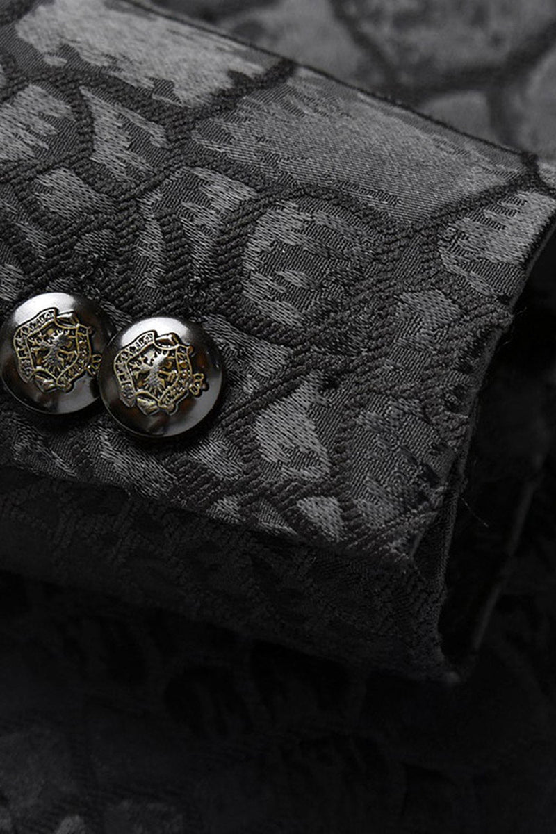 Laden Sie das Bild in den Galerie-Viewer, Schwarze Textur Peak Revers 2-teilige Ballanzüge