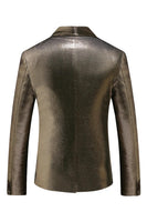 Laden Sie das Bild in den Galerie-Viewer, Golden Metallic Shawl Revers Herren Ballblazer