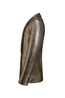 Laden Sie das Bild in den Galerie-Viewer, Golden Metallic Shawl Revers Herren Ballblazer