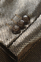 Laden Sie das Bild in den Galerie-Viewer, Golden Metallic Shawl Revers Herren Ballblazer