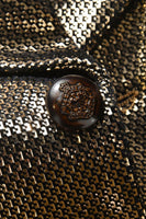 Laden Sie das Bild in den Galerie-Viewer, Golden Metallic Shawl Revers Herren Ballblazer