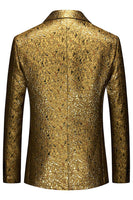 Laden Sie das Bild in den Galerie-Viewer, Glitzernder Goldener Ballblazer mit gekerbter Reverstextur