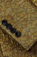 Laden Sie das Bild in den Galerie-Viewer, Glitzernder Goldener Ballblazer mit gekerbter Reverstextur