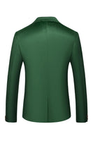 Laden Sie das Bild in den Galerie-Viewer, Grünes Peak Revers Singel Herren Ballblazer mit Brust