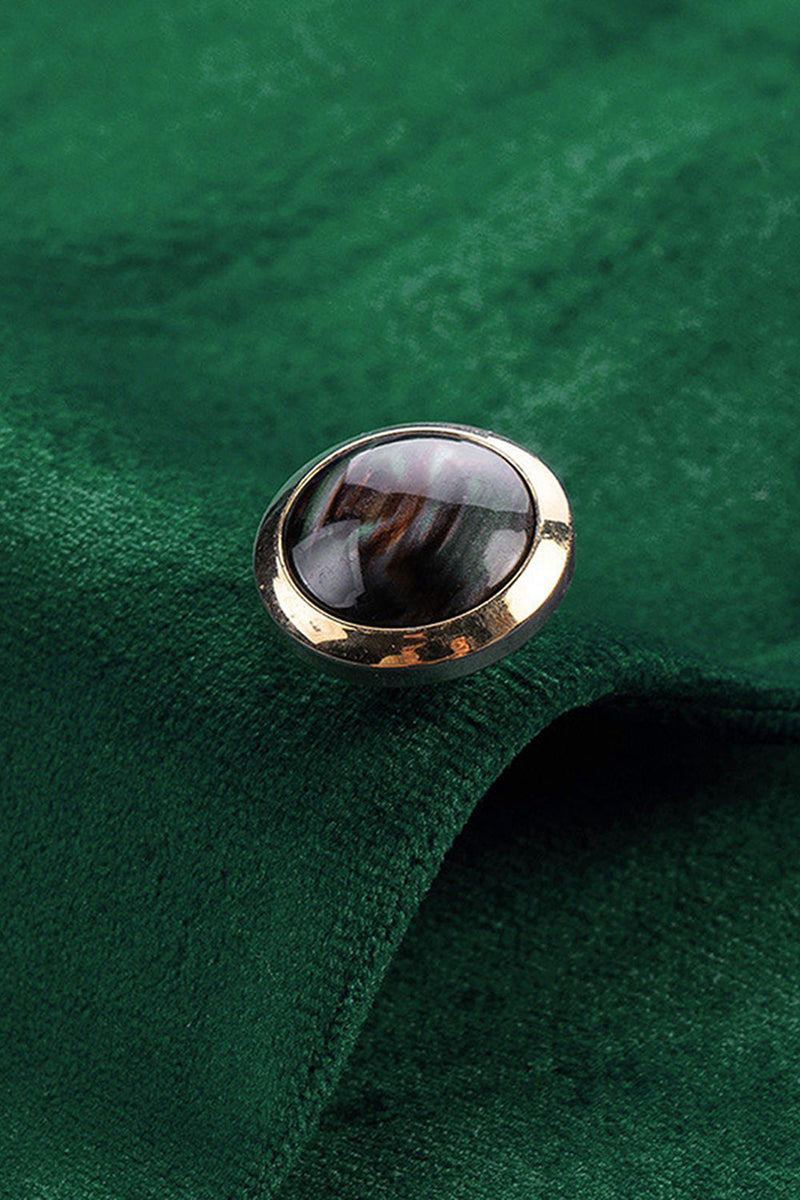 Laden Sie das Bild in den Galerie-Viewer, Grünes Peak Revers Singel Herren Ballblazer mit Brust