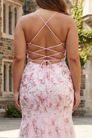 Laden Sie das Bild in den Galerie-Viewer, Glitzerndes Schwarzes Meerjungfrauen Korsett Langes Plus Size Ballkleid mit Schnürung