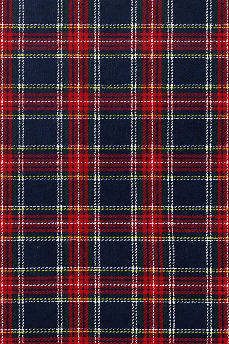 Laden Sie das Bild in den Galerie-Viewer, Rot Schwarz Gitter 2 Stück Herren Ballanzüge mit gekerbtem Revers