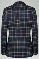 Laden Sie das Bild in den Galerie-Viewer, Rot Schwarz Karo mit gekerbtem Revers 2-teilige Herren-Ballanzüge