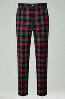 Laden Sie das Bild in den Galerie-Viewer, Braun Grau 2 Stück Herren Ballanzüge mit gekerbtem Revers Gitter mit Taschen