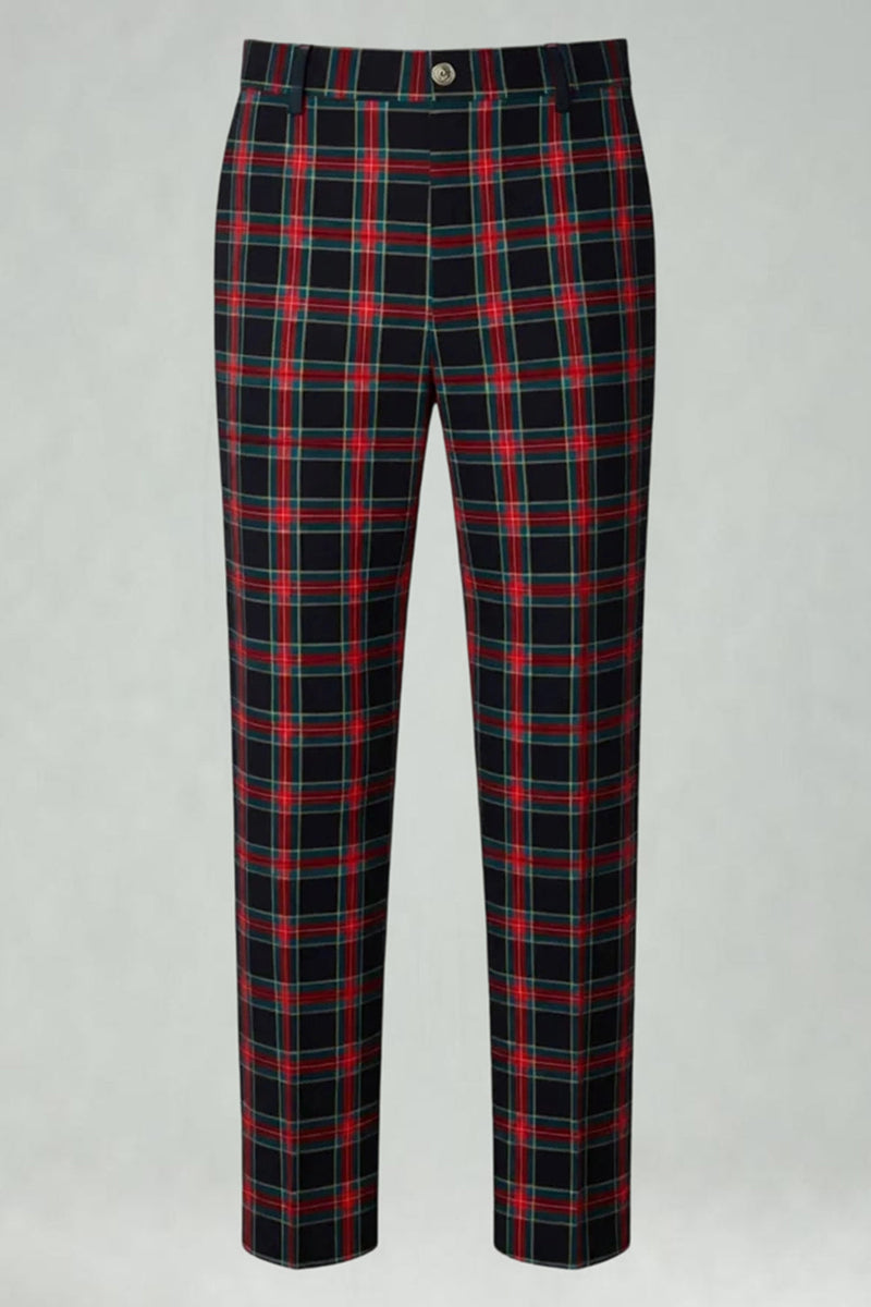 Laden Sie das Bild in den Galerie-Viewer, Braun Grau 2 Stück Herren Ballanzüge mit gekerbtem Revers Gitter mit Taschen