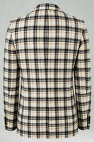 Laden Sie das Bild in den Galerie-Viewer, Schwarz Gelb Gitter mit gekerbtem Revers 2-teilige Herren-Ballanzüge