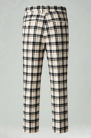 Laden Sie das Bild in den Galerie-Viewer, Schwarz Gelb Gitter mit gekerbtem Revers 2-teilige Herren-Ballanzüge