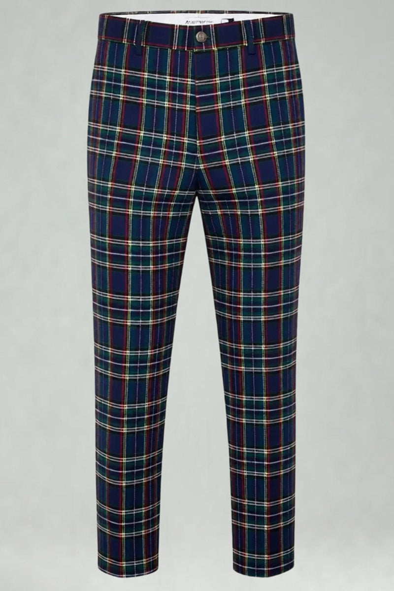 Laden Sie das Bild in den Galerie-Viewer, Schwarz Gelb Gitter mit gekerbtem Revers 2-teilige Herren-Ballanzüge