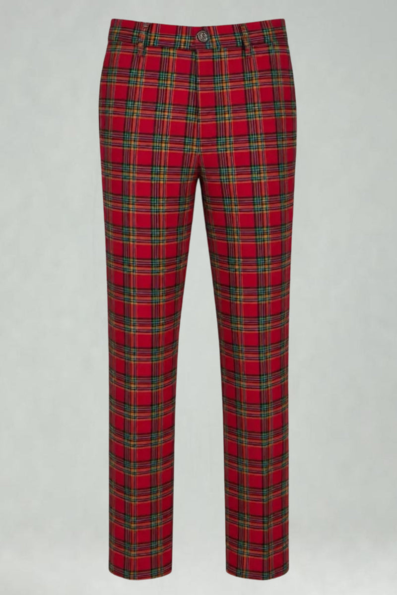 Laden Sie das Bild in den Galerie-Viewer, Schwarz Gelb Gitter mit gekerbtem Revers 2-teilige Herren-Ballanzüge