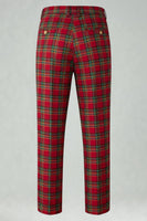 Laden Sie das Bild in den Galerie-Viewer, Schwarz Gelb Gitter mit gekerbtem Revers 2-teilige Herren-Ballanzüge